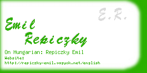 emil repiczky business card